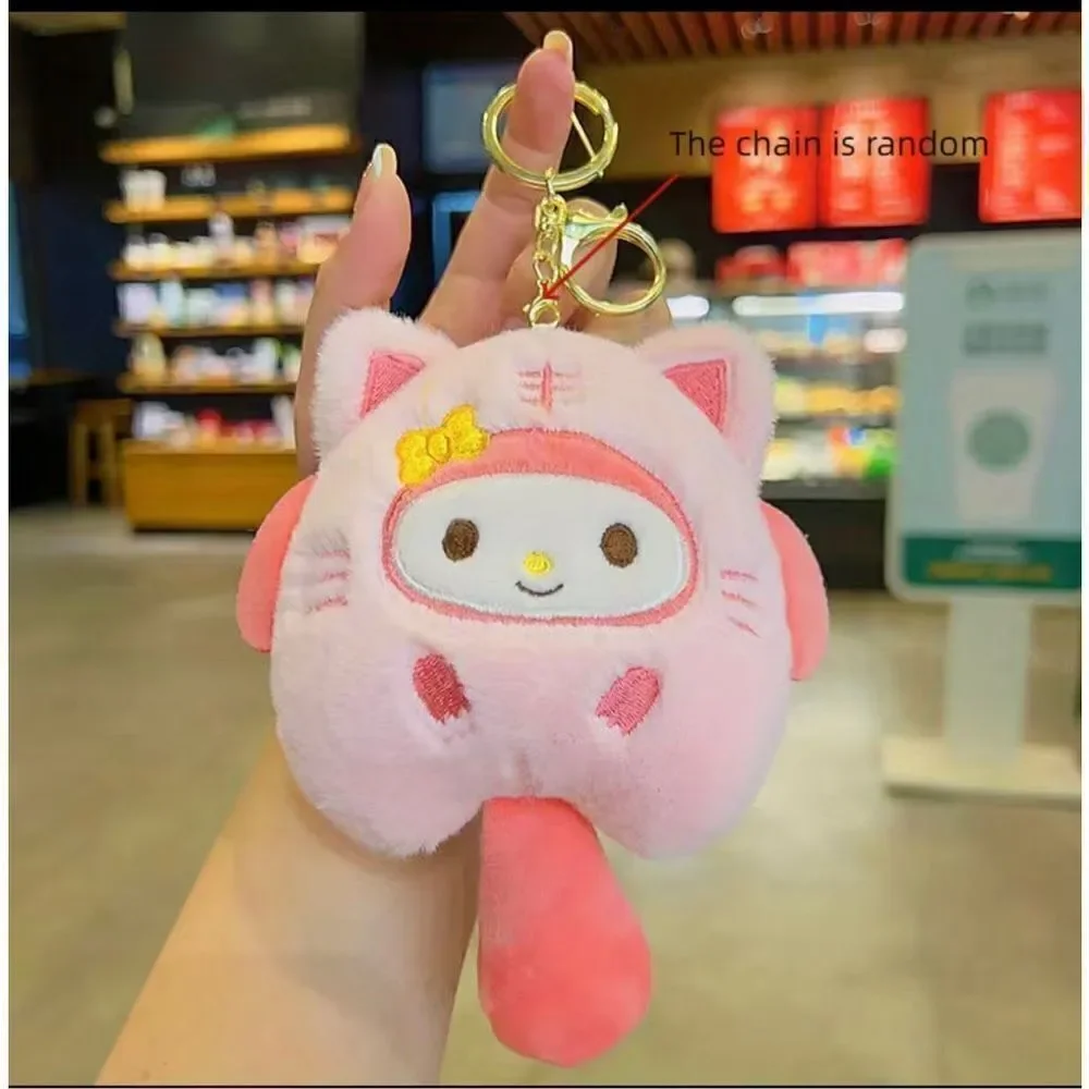 My Melody & Cinnamoroll Plush Keychain